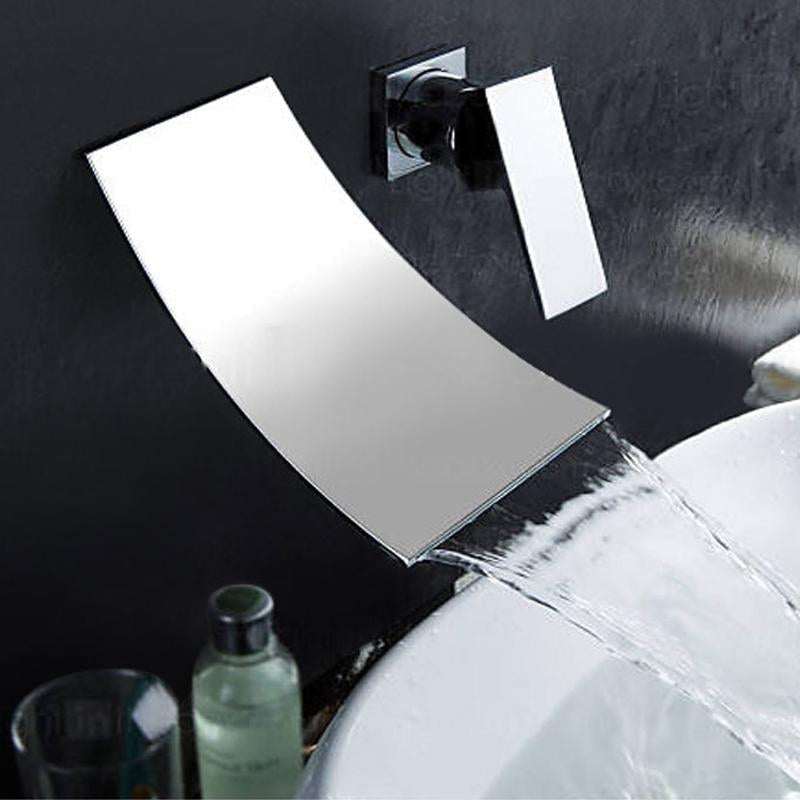 Leon - Chrom Wandmontierte Wasserfall-Eingriffarmatur