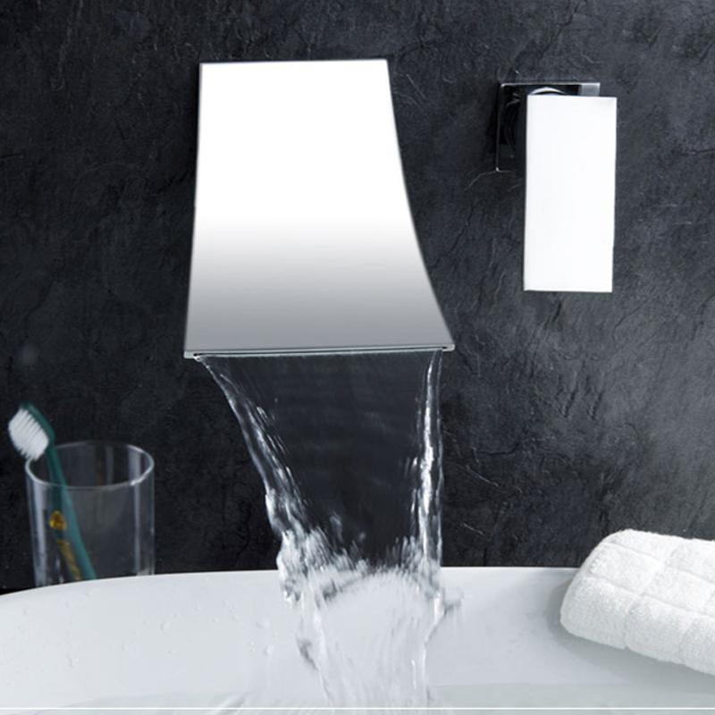 Leon - Chrom Wandmontierte Wasserfall-Eingriffarmatur