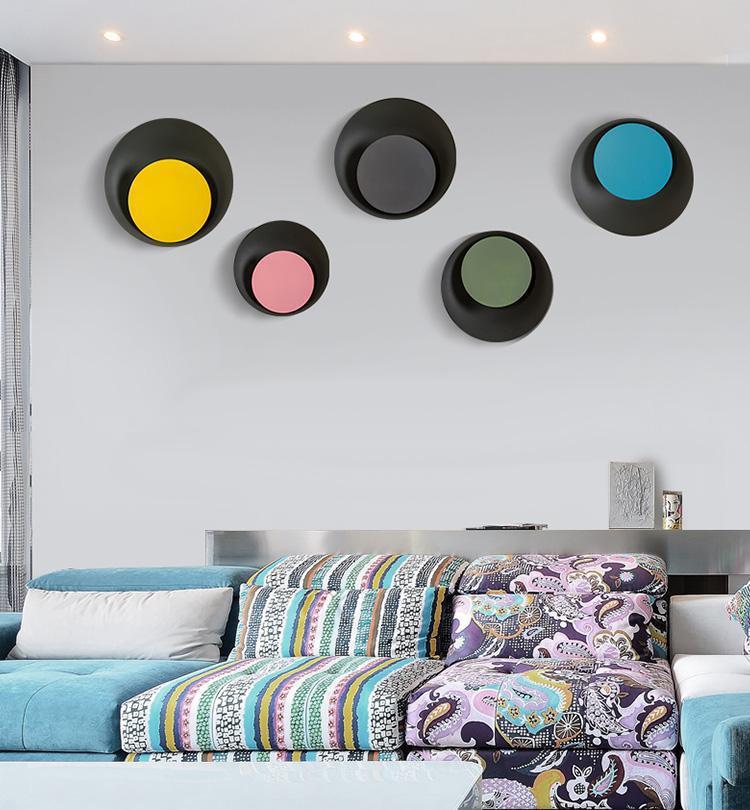 Grais - Moderne Nordische Macaroon-Mond LED-Wandlampe