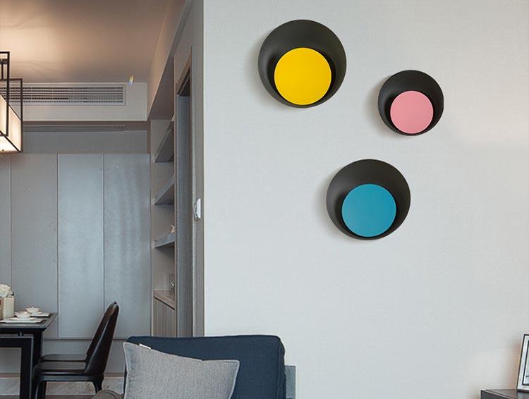 Grais - Moderne Nordische Macaroon-Mond LED-Wandlampe