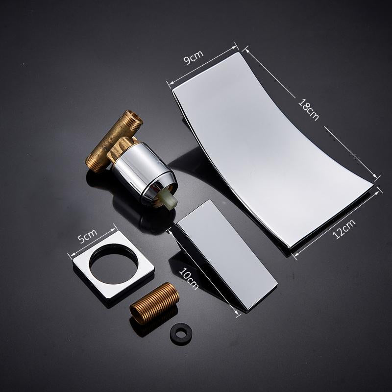 Leon - Chrom Wandmontierte Wasserfall-Eingriffarmatur