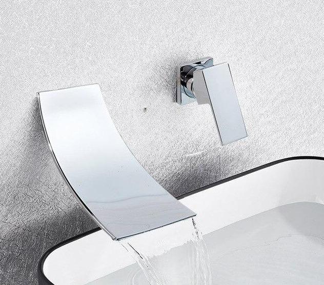 Leon - Chrom Wandmontierte Wasserfall-Eingriffarmatur